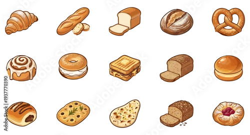 set of bread