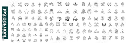 Charity human care outline icons pack. Line signs volunteering and giving, support donation or friendly handshake. Thin vector icons set perfect for web app infographic business social projects. 