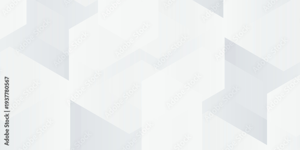 Fototapeta premium White background abstract art vector illustration with hexagon shape simple design modern