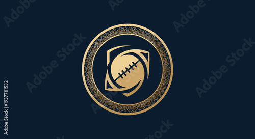 American Football Ball Logo Design Element.