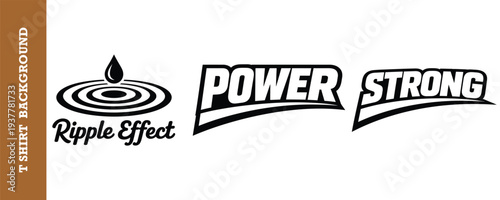 Dynamic fitness and strength logo design with ripple effect and bold typography for sports and workout themes