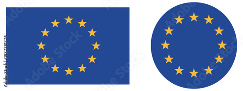 European Union flag icon vector