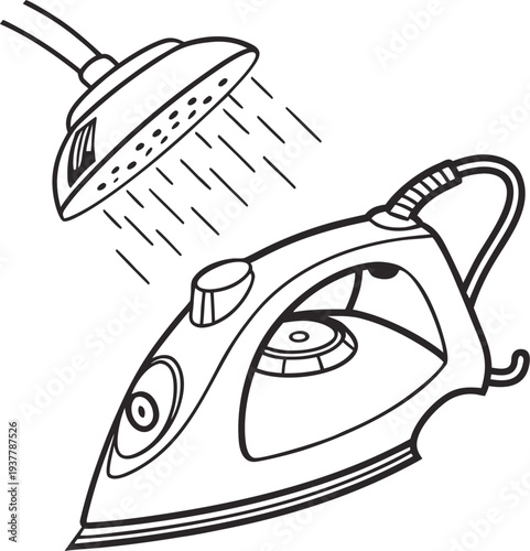 iron on a white background