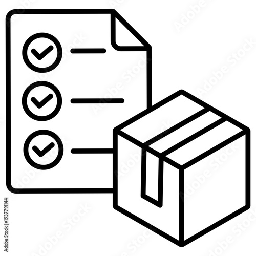 Product Description Outline Icon Illustration Vector