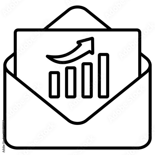 Sales Letter Outline Icon Illustration Vector