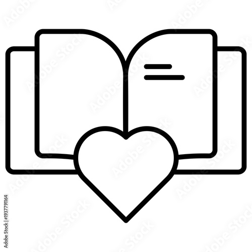 Brand Storytelling Outline Icon Illustration Vector