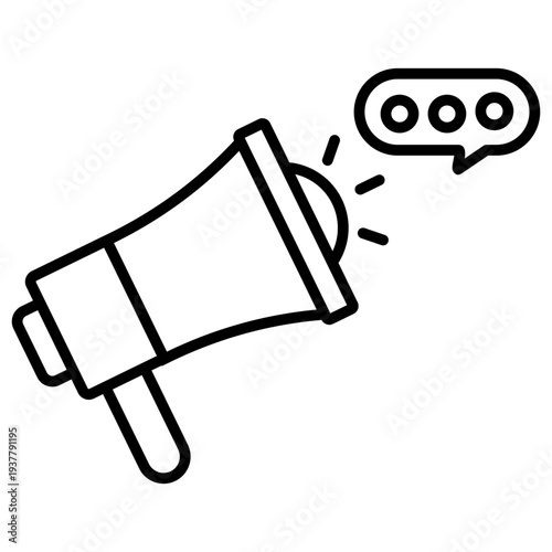 Call Action Outline Icon Illustration Vector