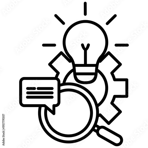 Creative Concept Outline Icon Illustration Vector
