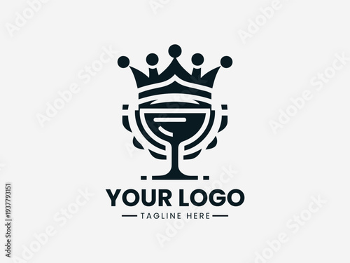 Luxury Cocktail Stellar Drink Bar black vector logo illustration white background