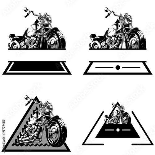 Badge Triangular Chopper Road Rider Plaque