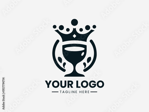 Luxury Cocktail Stellar Drink Bar black vector logo illustration white background