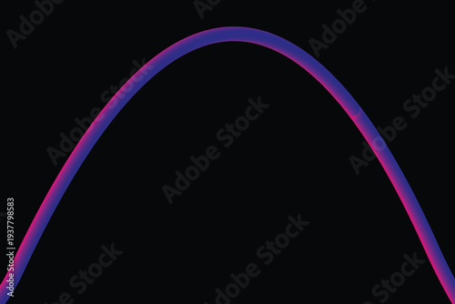 A vibrant purple and blue gradient curve arches gracefully across  black background, symbolizing dynamism.
