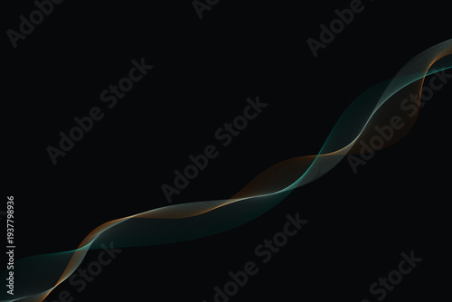 Abstract Swirling Light Trails with Soft Color Gradients on a Dark Background