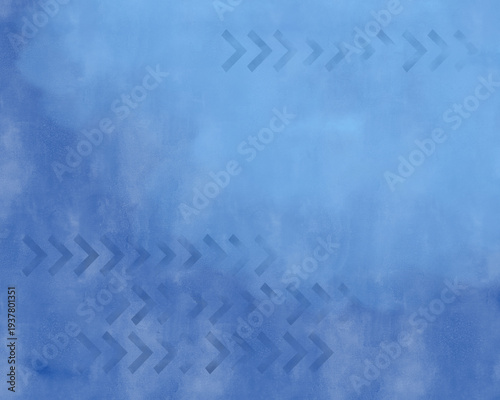  Abstract blue watercolor texture background with geometric chevron patterns