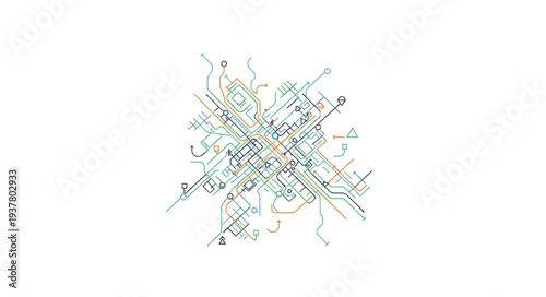 Abstract Geometric Pattern Design Element.