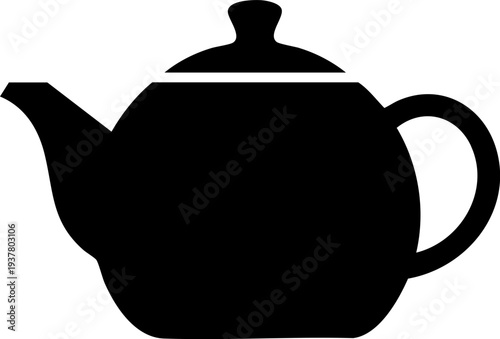 Tea kettle icon for cafe and breakfast theme