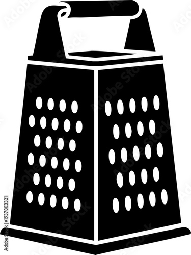 Cheese grater icon for kitchen food preparation