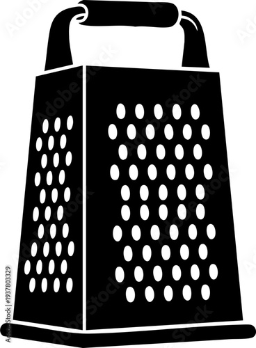 Kitchen grater icon for vegetable and cheese