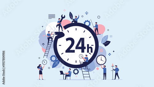 Three happy children, two girls and a boy, playing on a swing set at a sunny playground with clouds in the background.