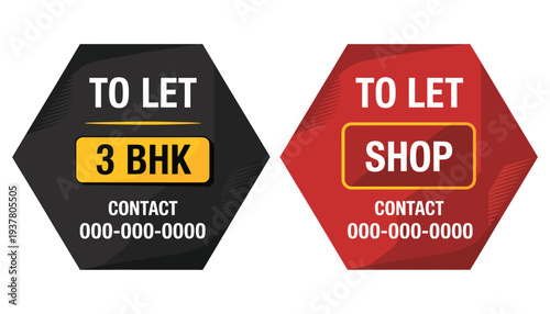 To let sign house rental notice vector