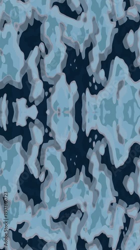 Abstract Camouflage Pattern - A Modern Artistic Interpretation in Blue and Gray.