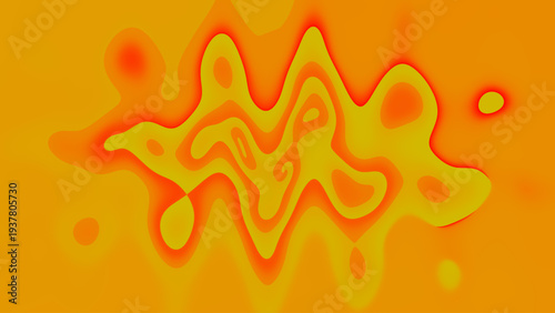 Vibrant abstract yellow red wavy pattern illustration