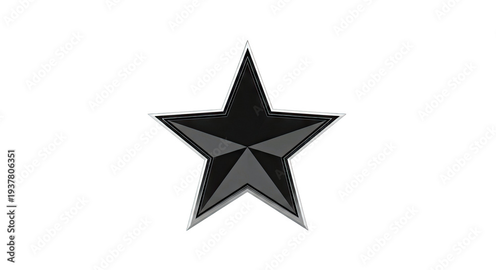 Obraz premium Black and silver star emblem