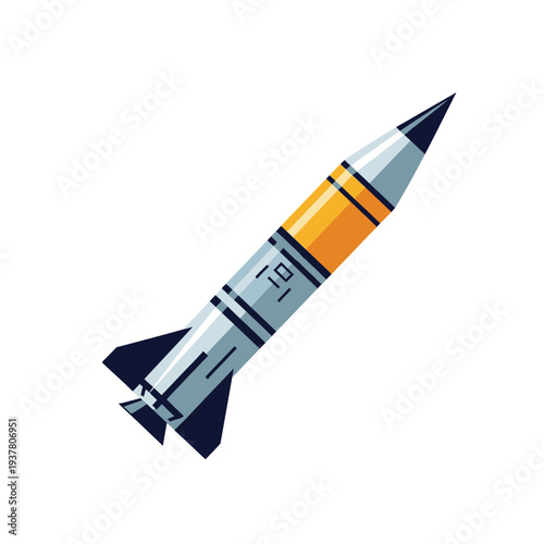 Balistic Vector Illustration of a Missile for War