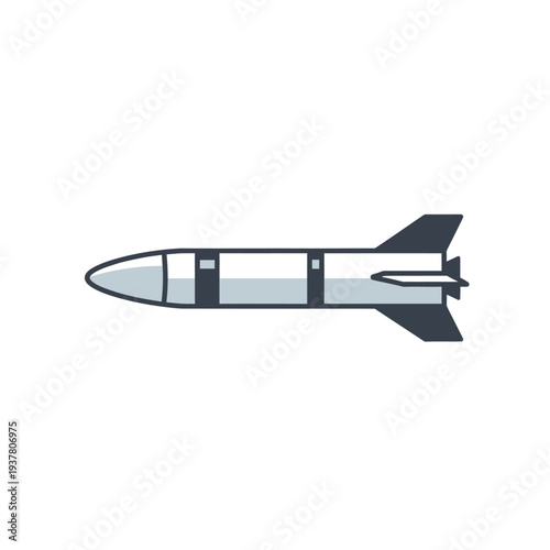 Balistic Vector Illustration of War Rocket