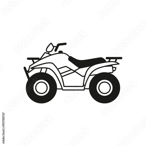 Quad Bike Silhouette vector illustration
