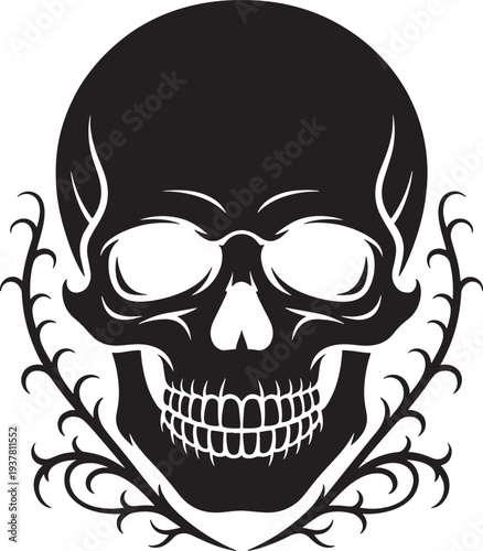 Skull with decorative elements