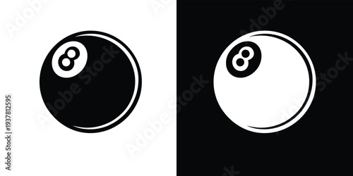 Black and white eight ball pool cue balls pool ball yin yang