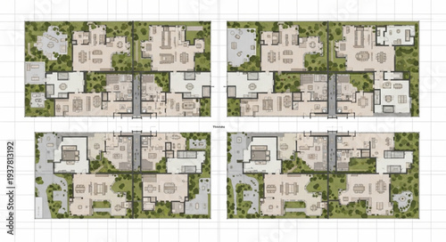 Architectural Blueprint of Residential Buildings.