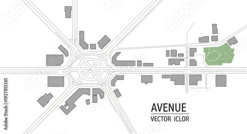 Avenue Sector 100 Map Illustration Design.
