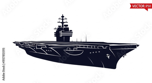 Aircraft Carrier Ship Navy Vessel.