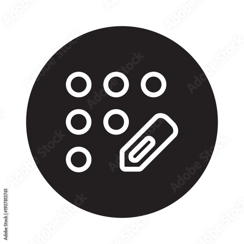 Vector App Registration Pad Icon For UI_Circle Line Icon