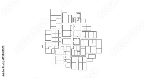 Black and White Architectural Blueprint.