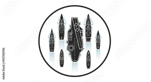 Black and White Church Illustration.