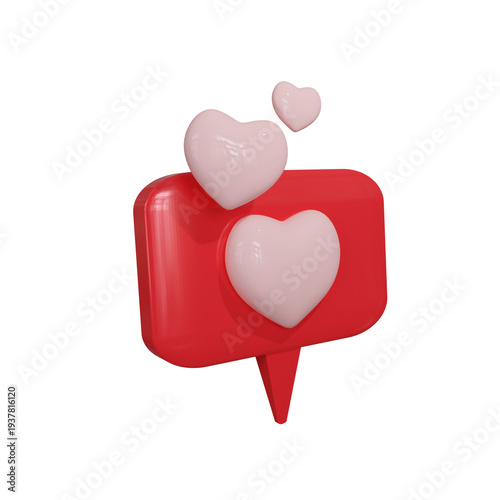 red heart isolated on white