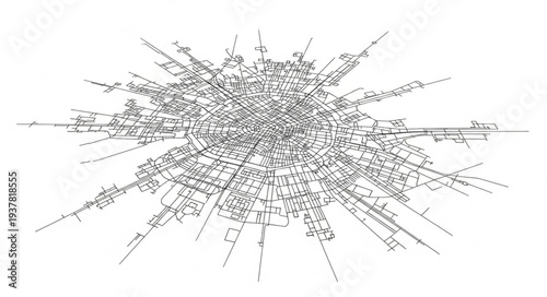 Black and White Explosion Burst.