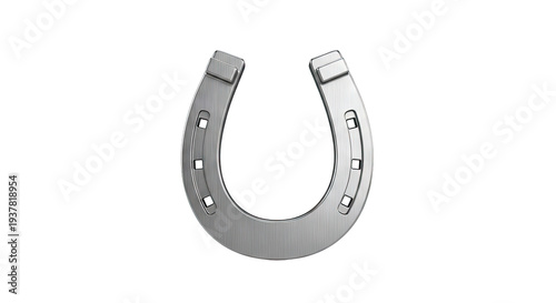 Silver Horseshoe with Nail Holes