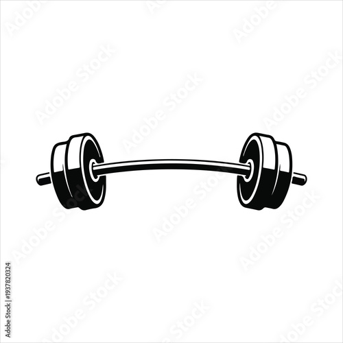 dumbbell on white background