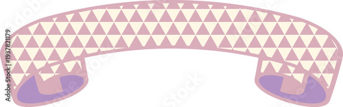 Ribbon Frame -5- Triangle - pink