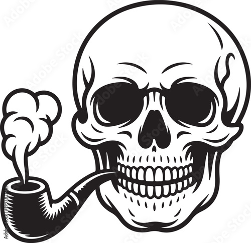 skull, skull illustration, skull vector, human skull, skull head, smoking skull, skull with pipe, pipe smoking, tobacco pipe, smoking pipe, skeleton head, skeleton skull, skull tattoo, tattoo design, 