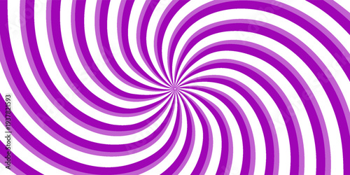 Illustration of purple and white rays from the middle