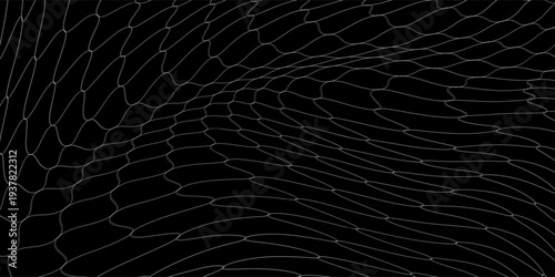 Curved net pattern. Seamless design for sportswear or equipment like soccer goals, volleyball nets, basketball hoops, hockey nets, and athletic gear. Vector net dynamic eps 10