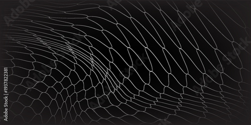 Curved net pattern. Seamless design for sportswear or equipment like soccer goals, volleyball nets, basketball hoops, hockey nets, and athletic gear. Vector net dynamic eps 10