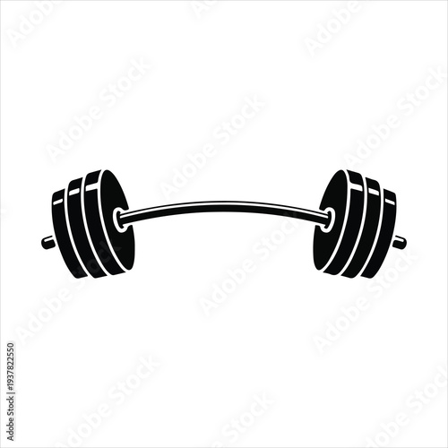 dumbbell on white background