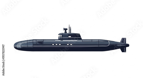 Black Submarine Vessel Underwater Navy.