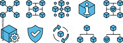 Blockchain network symbol collection